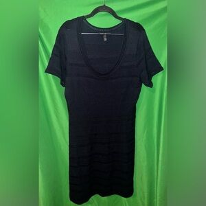 Lane Bryant Navy Blue Knit Midi Dress size 14/16